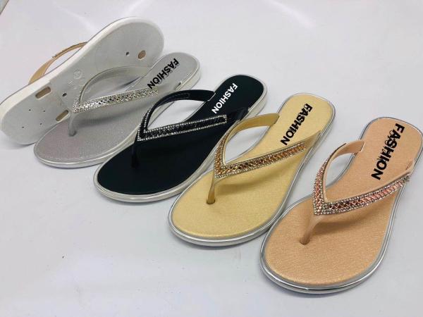 Wholesale Flipflop Cheap Price PVC Rubber Printed Slippers Flip Flop Size 36-41#