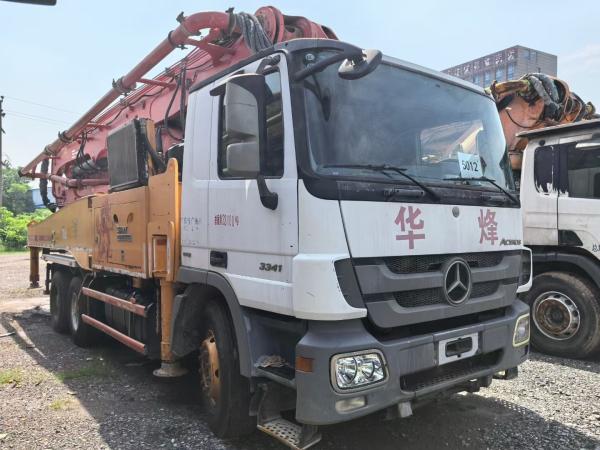 USED SANY 48m pump truck Concrete Pump 2014 Boom Pump Benz chassis