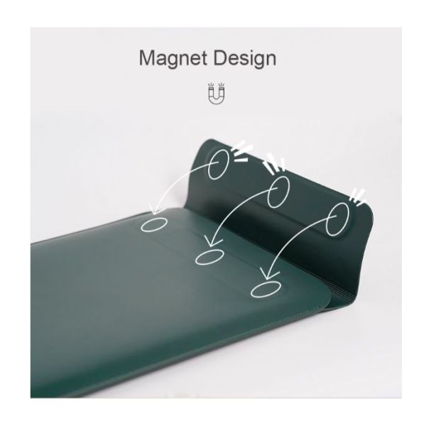 Brown Leather Protective Laptop Bag Sleeves With Magnetic Buckle