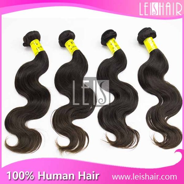 Grade 5A Body Wave natural color Peruvian Remy Hair Weaving