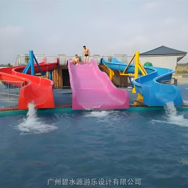 Swimming Pool Fiberglass Water Slide Amusement High Speed Family For Water Park Water Games