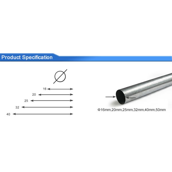0.5mm Thickness BS EN 39 Zinc Coated Welded Round Tube