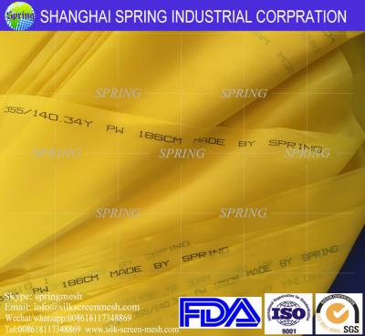 Yellow color 110 monofilament polyester silk screen printing mesh wholesale