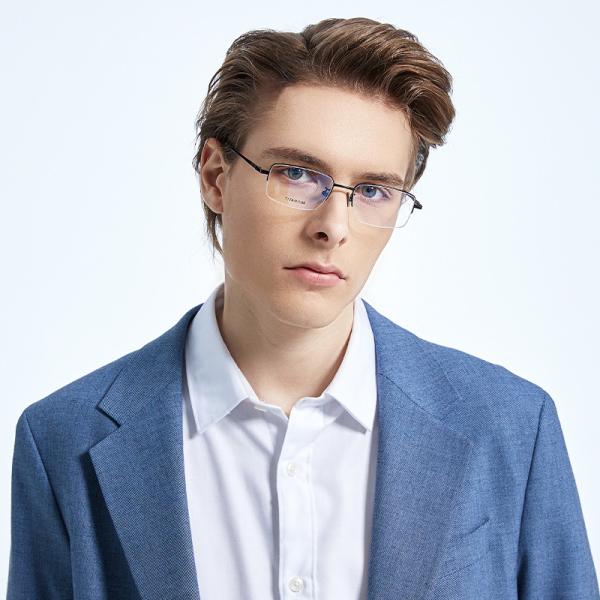 Vidros óticos flexíveis, mulheres meio Rim Glasses do metal do titânio dos homens