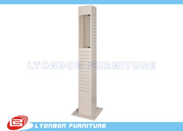 Customized MDF Slatwall Display Stands with acrylic door / pained finished