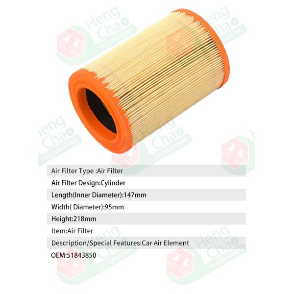 Автомобильный фильтр OEM 51843850 Автомобильный фильтр Производство оборудования Производство