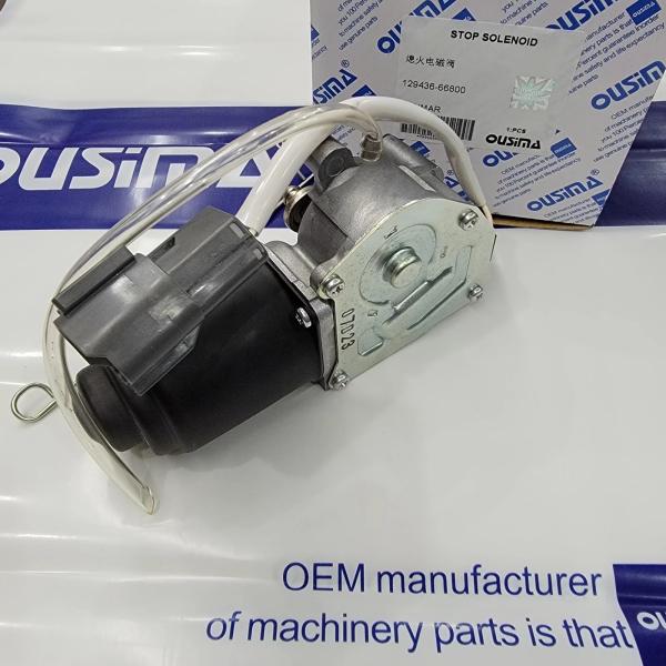 Máquina escavadora Solenoid Valve da parada programada do combustível 129436-66800 para YANMAR