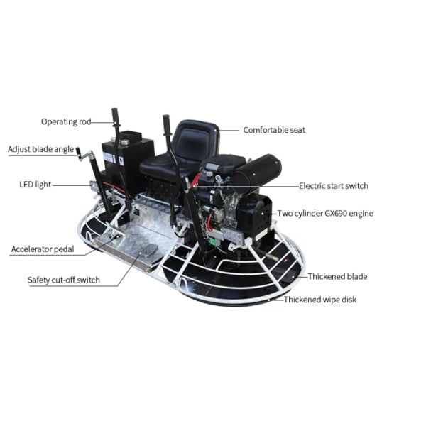 мини бензин 24hp привел езду в действие 36 дюймов гидравлическую на инструменте конструкции лопаткы конкретном