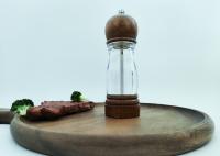 Acrylic And Wood Salt Pepper Mill Grinder Condiment Salt And Pepper Grinder Set