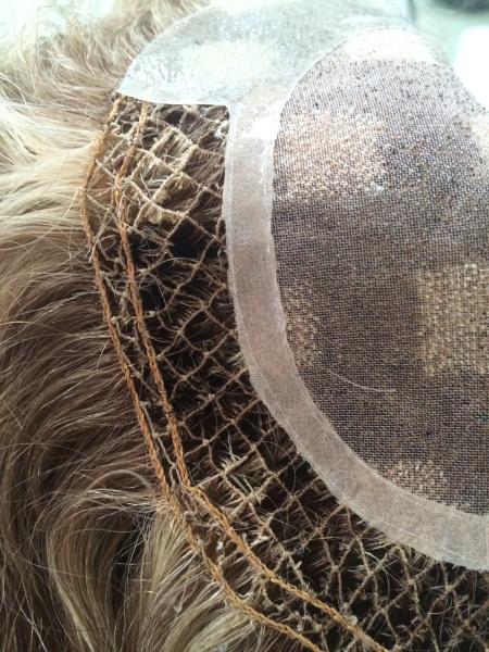 Custom Mens Hair Pieces PU Base Stock Hair System Natural Hairline