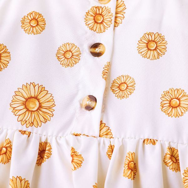 Summer Children'S Clothing Sunflower Print Children'S Clothing