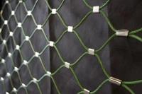 Réseau de câbles en acier inoxydable vert de 2 mm