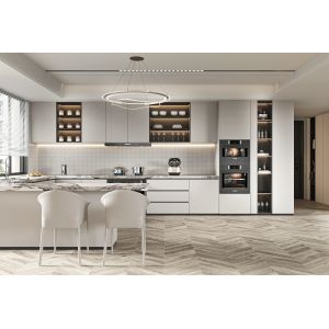 Factory Direct Free Designs Furniture U Shaped Melamine Kitchen Cabinets