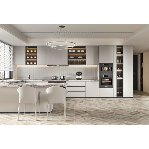 Factory Direct Free Designs Furniture U Shaped Melamine Kitchen Cabinets