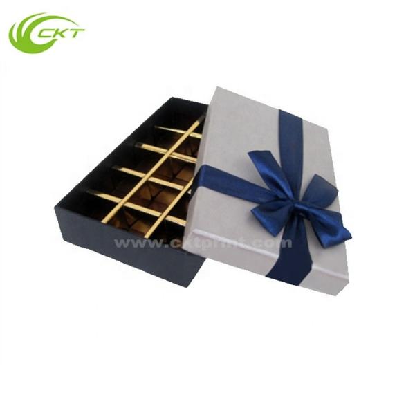 Custom Cosmetic Gift Box with Ribbon Recycled Paperboard Packaging