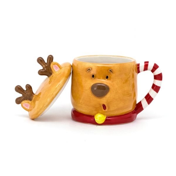 Керамические кофейные кружки в форме оленя 3D 5