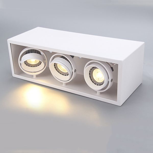 3xGU10 base white ceiling mounted contemporary spotlight housing&interior GU10 spot light for hotel