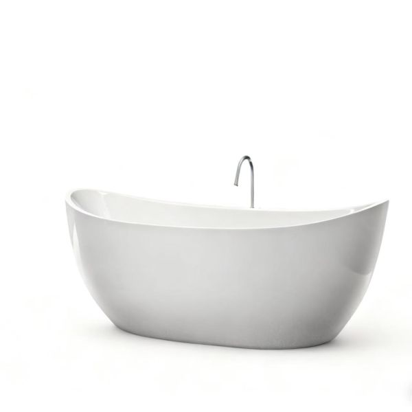 1500x750x720mm Customizable Size Acrylic Free Standing Bathtub with Seamless Bonding and Fiberglass Reinforcement