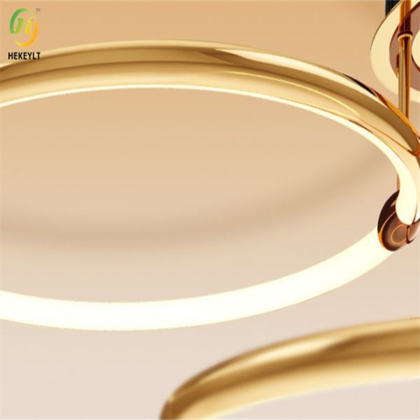 Acrylic Shade LED Chandelier Modern Pendant Light For Home Decoration