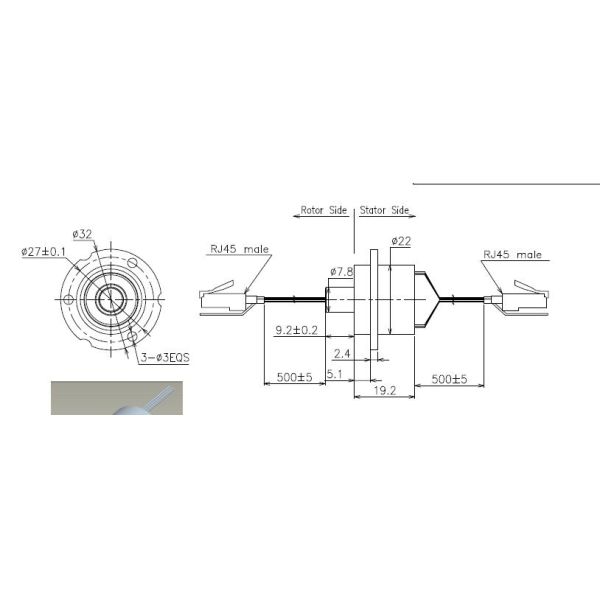 Контактное кольцо Ethernet 6A IP54 100M Ethernet