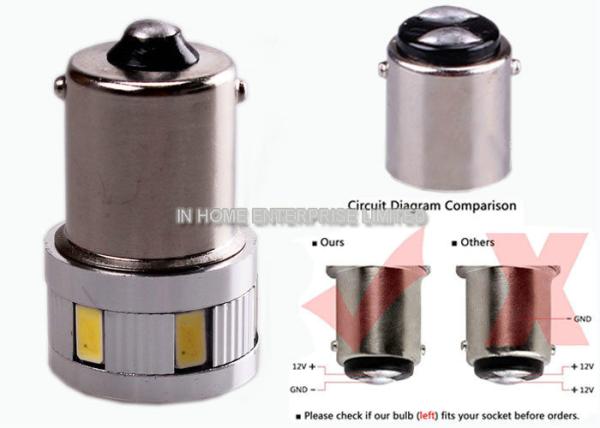High Voltage Marine LED Spotlights Brake Light Epistar LED Chip PC Shell