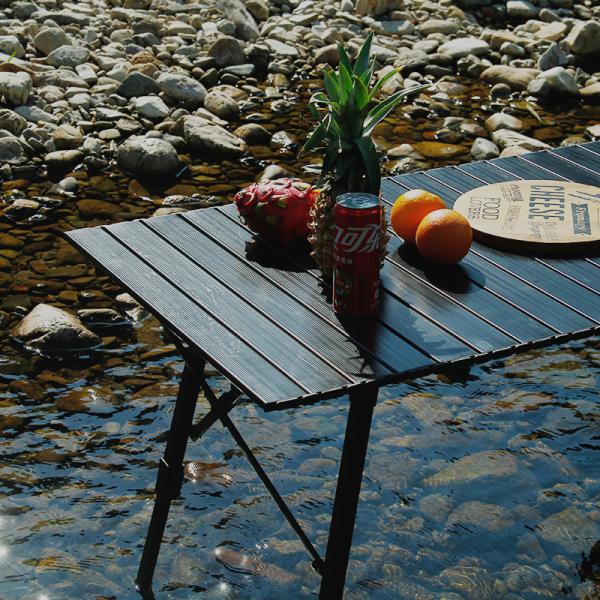 Adjustable Aluminum Camping Table 105x60cm 30kg Load Capacity