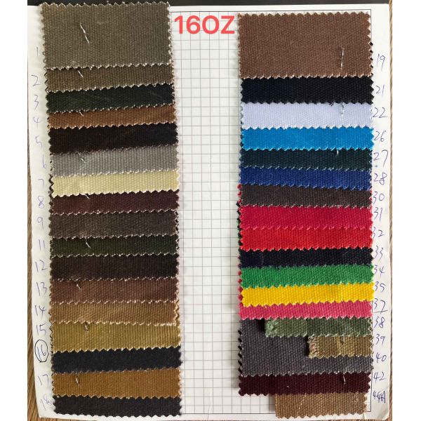 Wholesale Plain Woven Waxed Canvas Cloth by Yard Waterproof Cotton Canvas Fabric for Handbags