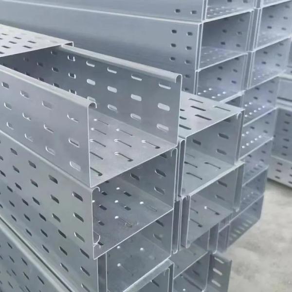 Powder Coated Perforated Cable Tray Metal Rectangular Shape