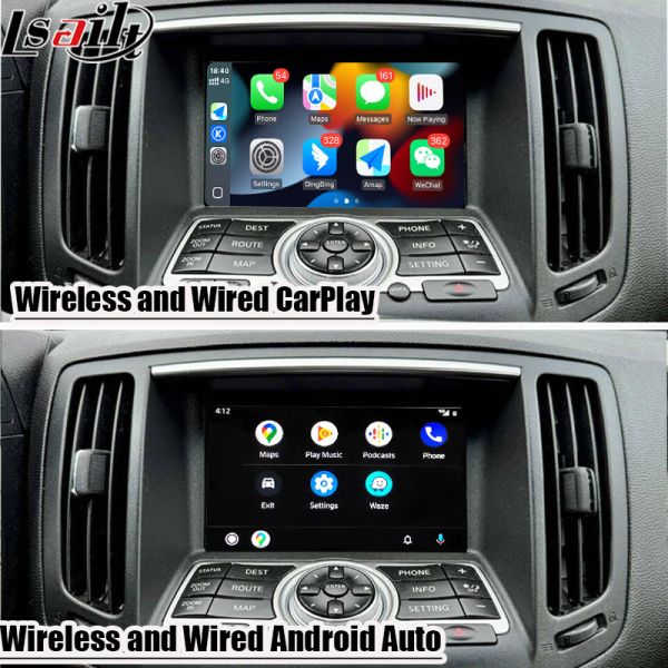 Lsailt 7 Inches Wireless Android Auto CarPlay Screen for Infiniti G37 G25 G35 Skyline 370GT (V36) Q40 2007-2014 HD Touch DisPlay