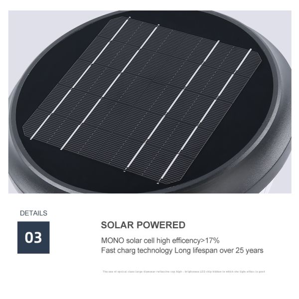 100lm умирают открытый сад солнечное светлое IP65 литого алюминия водоустойчивый