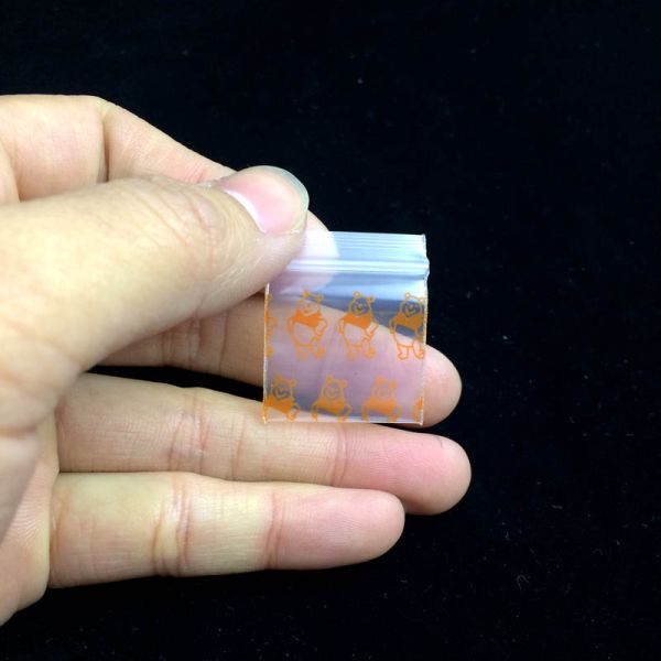 Self Adhesive Seal Packing Mini Plastic Zipper Bags For Jewelry 2.5*3cm