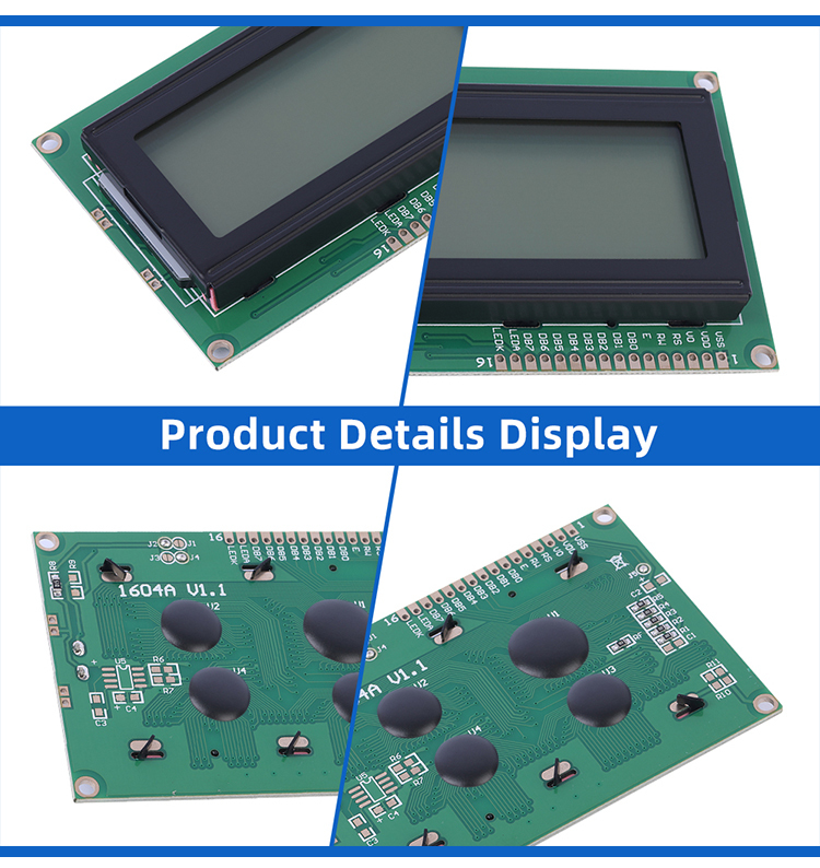 Cyrillic Gray Film 1604A LCD LCM Display Module Dot Matrix ST7066U Character Screen Factory Outlet