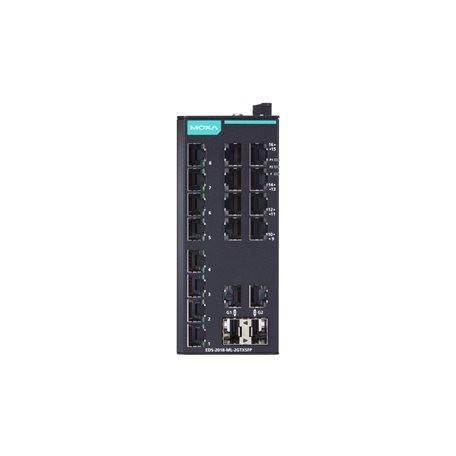 Simple Moxa switch EDS-2018-ML 16+2G-port Gigabit unmanaged Ethernet switches