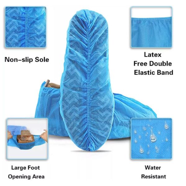 ботинки ширины 6.7in водоустойчивые устранимые покрывают анти- Overshoes чистой комнаты выскальзывания для больницы