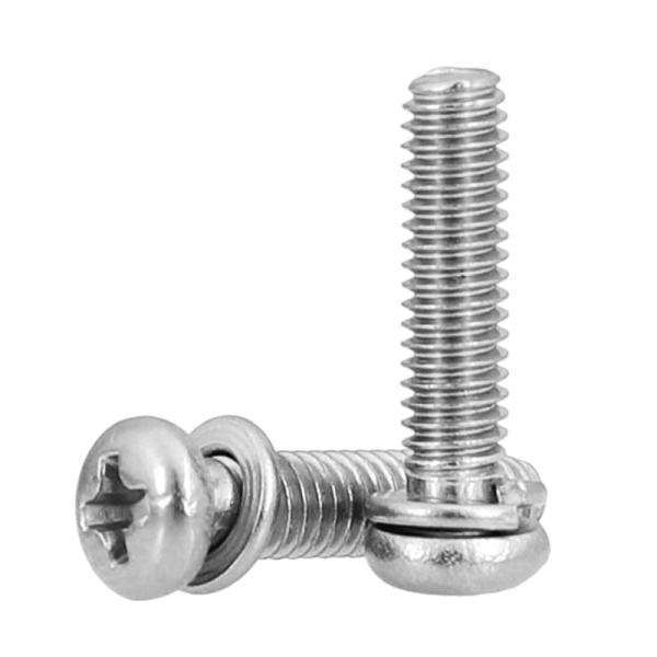 Pan Head Cross Recess Combination Screw Stainless Steel Zinc Plated Micro Screw