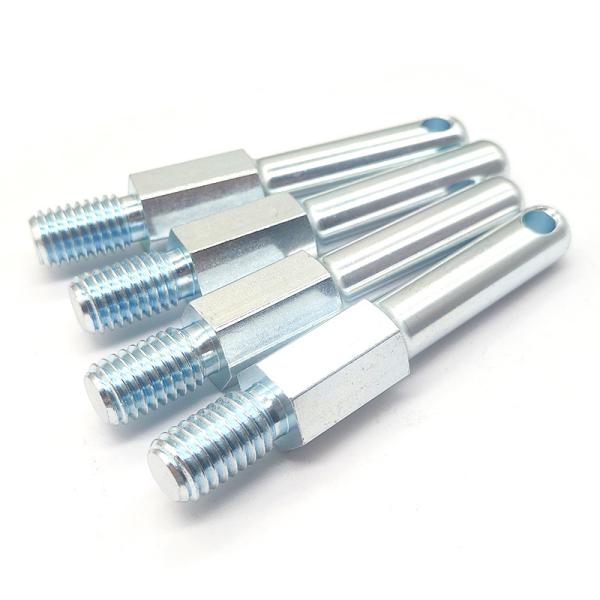 Threaded Linkage Rod With Hex Bod 16×100mm Zinc Plated Steel Connecting Shaft