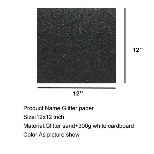 12*12 Inch Size Light Green Glitter Paper DIY Glitter Paper With Woven Backing