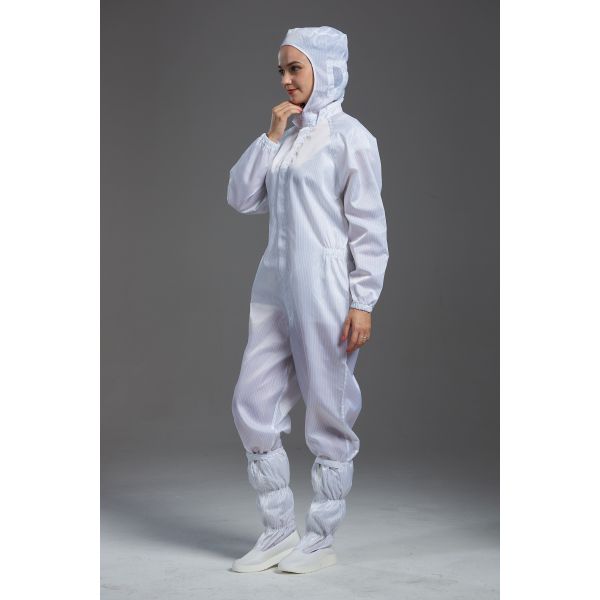 Autoclavable Anti Static Garments , Class 1000 Clean Room Jumpsuit CE Approved