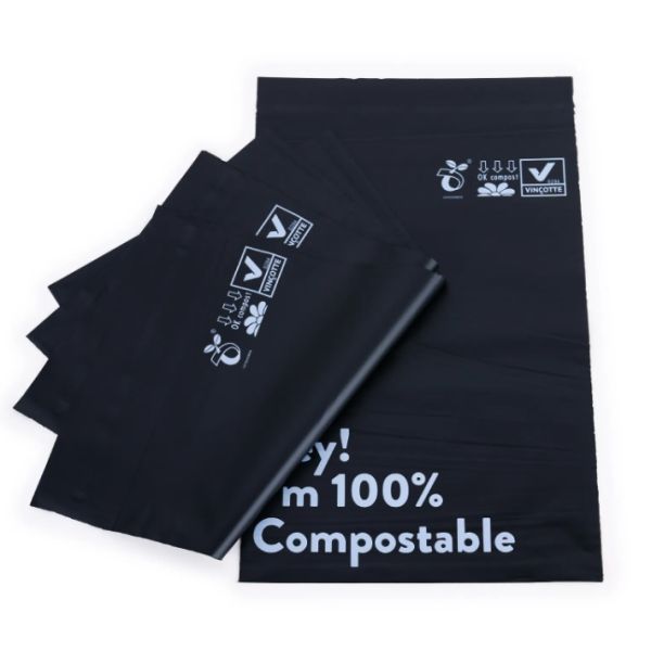 Biodegradable Logo Printed Compostable Poly Bags For Clothing Packaging