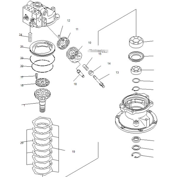 Excavator 706-7G-01140 PC200-8 PC200-7 Hydraulic Swing Motor Case