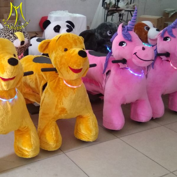 Hansel  cheap ride on furry animal go karts for amusement park kids battery operated bike