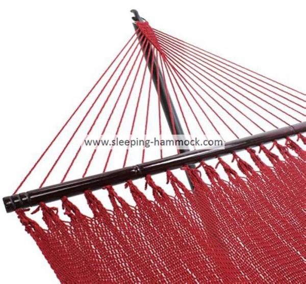 Red 12 Ft Double Rope Hammock Free Standing On Stand For Two People 140 X 216 Cm