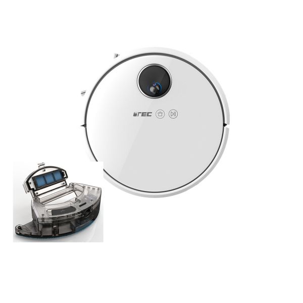 Low Noise Smart Sweeping Robot , Camera Mapping Function Mop And Sweep Vacuum