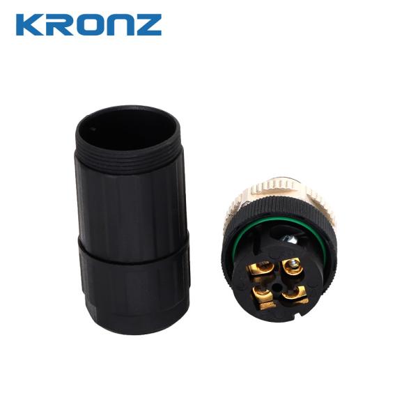 M12 5-Pin Circular Connector with NBR Seal IP67 PG9 Gland