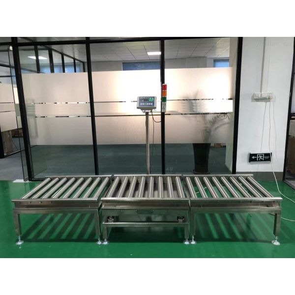 2000 mm de comprimento de aço inoxidável 304 transportador de rolos para ligações de toda a linha de embalagem