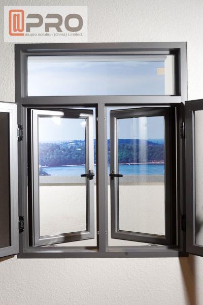 A ruptura térmica Windows de alumínio de Unbreakbale balança o estilo aberto construído no caixilho da porta do caixilho das cortinas, caixilho dobro