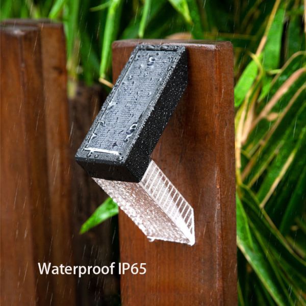 Outdoor Garden Lawn Step Wall Sconce LED Solar Decor Lights with IP65 Waterproof