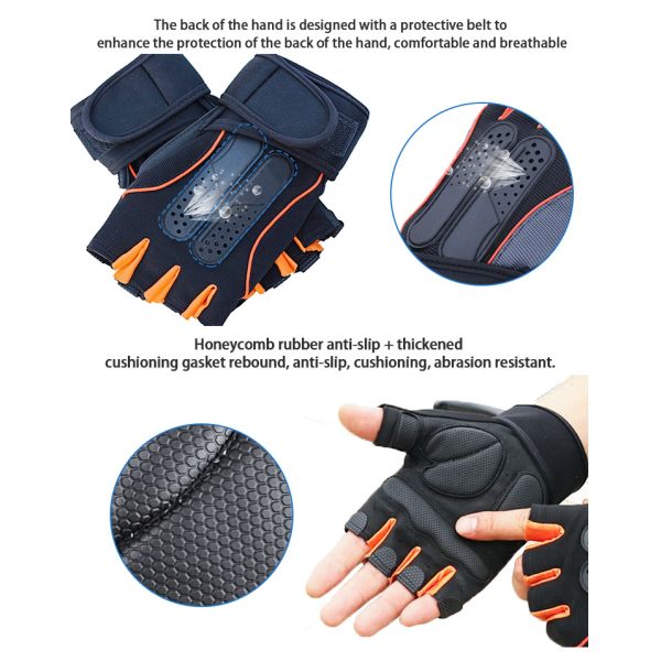 Hot Sale Half Finger Fitness Glove Wrist Wrapped Lifting Gloves For Strength Training