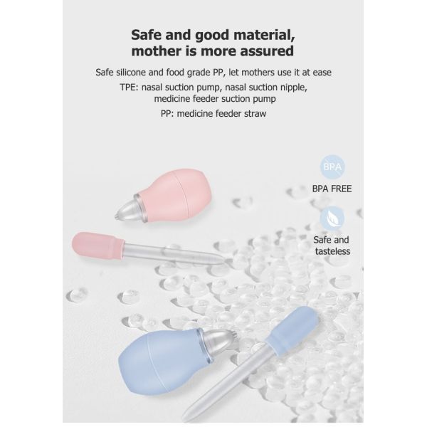 Quick Infant Nasal Aspirator Hand Pump BPA Free Infant Nose Cleaner