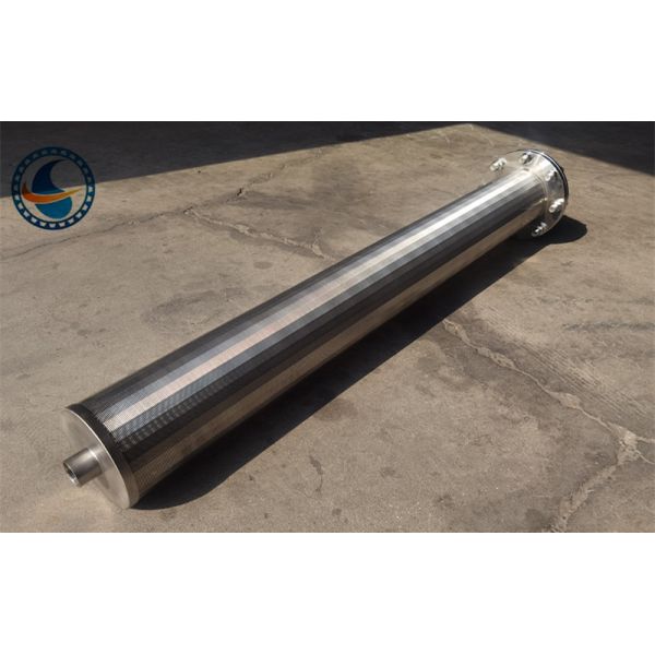200um Slot Wedge Wire Screen Filter Tube Stainless Steel 304 With Flange